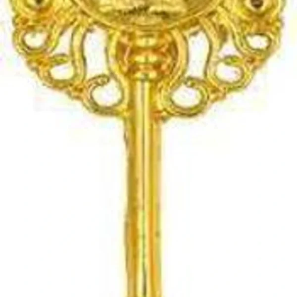 DvR ClicK Decorative Showpiece  -  3 cm (Brass, Gold)