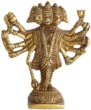 DvR ClicK Panchmukhi Hanuman Brass Idol Decorative Showpiece  -  7 cm (Brass, Brown)