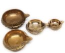 DvR Click Ashtadhatu Desinger Kuber Lamp ||Diya for Home, Combo (Pack of 4)