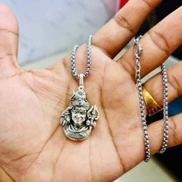 DvR ClicK Shiv Damru Locket Mala With Chain ( Pack of 1 )