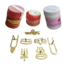 DvR Click 7 Brass Tilak Stamp With 3 White Red Chandan Box (Pack Of 10)